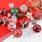 30 PCS Christmas Balls Ornaments, 2.36'' Red Green White Christmas Balls, Shatterproof Xmas Balls Decoration for Christmas Tree, Painting & Glittering Christmas Hanging Ball for Party Event